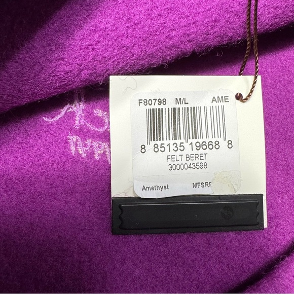 NWT New Coach 100% Lambs Wool Amethyst Purple Beret Size M/L main image 4